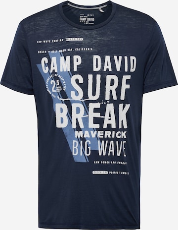 CAMP DAVID T-shirt i blå: framsida