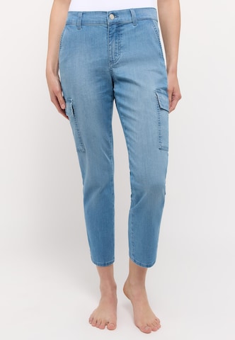 Angels Regular Slim Fit Jeans 'CICI CROP SLIT' in Blau: predná strana