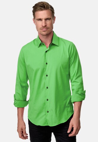 Rusty Neal Regular fit Overhemd in Groen: voorkant