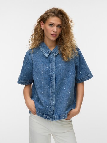 Vero Moda Curve Blúz 'VMCDionne' - kék: elől