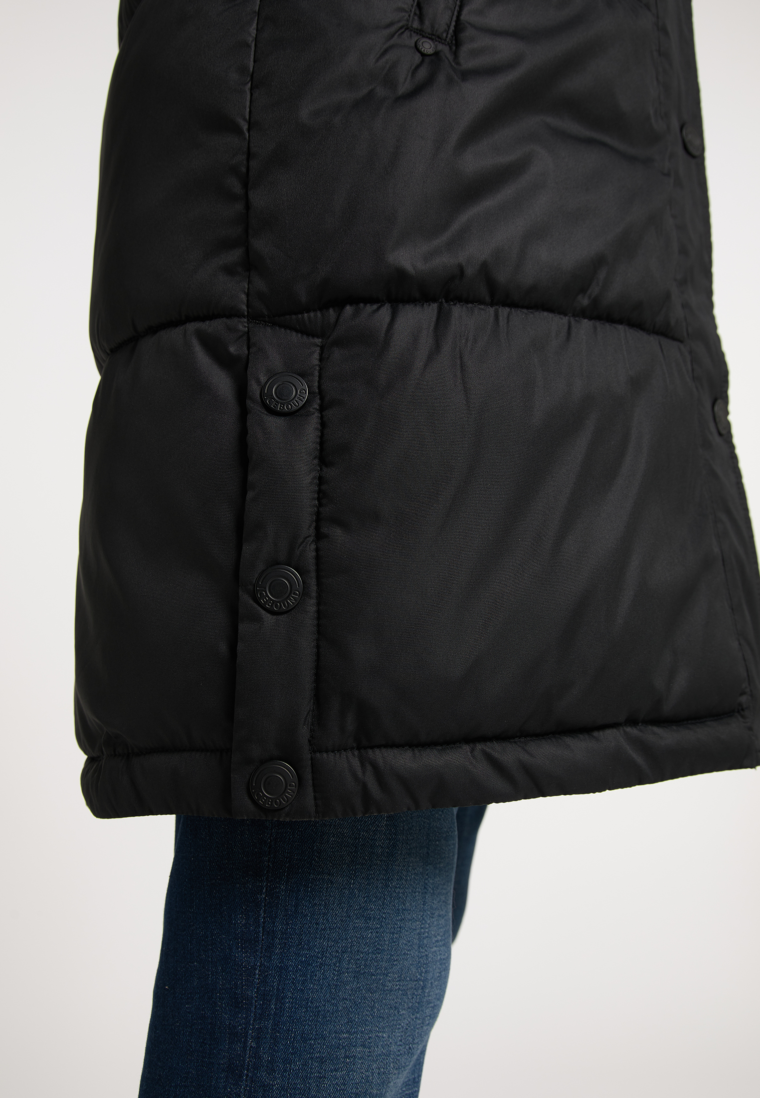 Kobiety Plus size ICEBOUND Płaszcz zimowy w kolorze Czarnym 