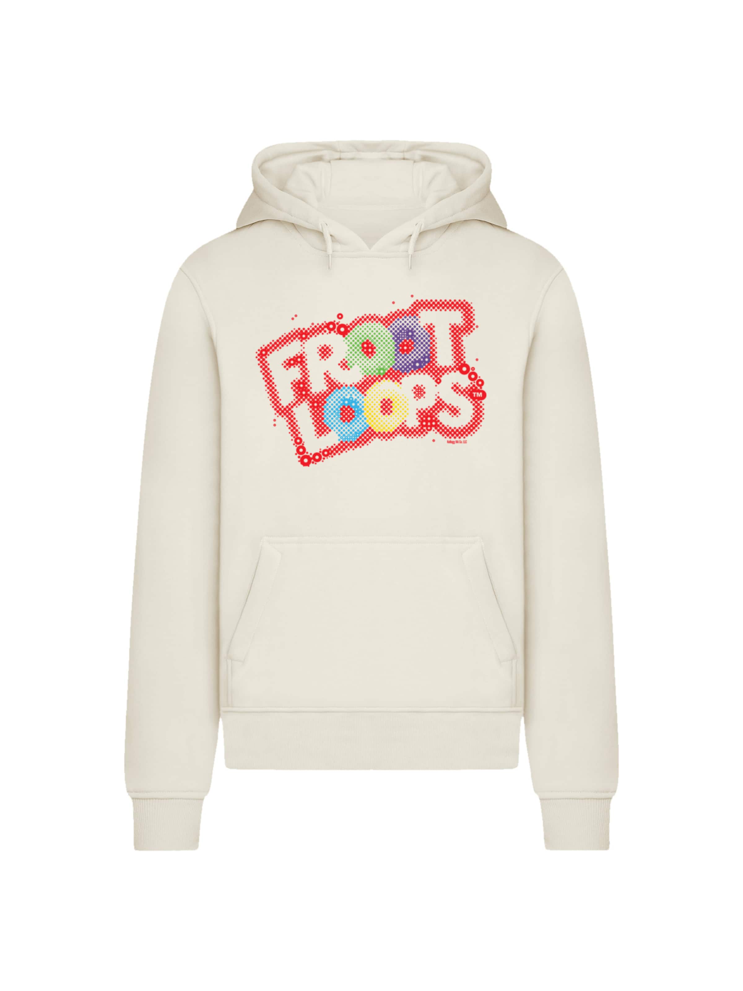 F4NT4STIC Sweatshirt 'Kellogg's Froot Loops Breakfast Cereal Pop Art' in Beige: front