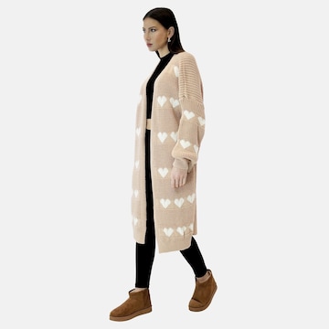 Cappotto in maglia di Elara in rosa