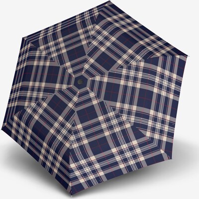 Doppler Parapluie 'Fiber Havanna' en beige / bleu / rouge, Vue avec produit
