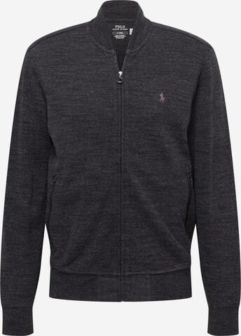 Polo Ralph Lauren Zip-Up Hoodie in Black: front