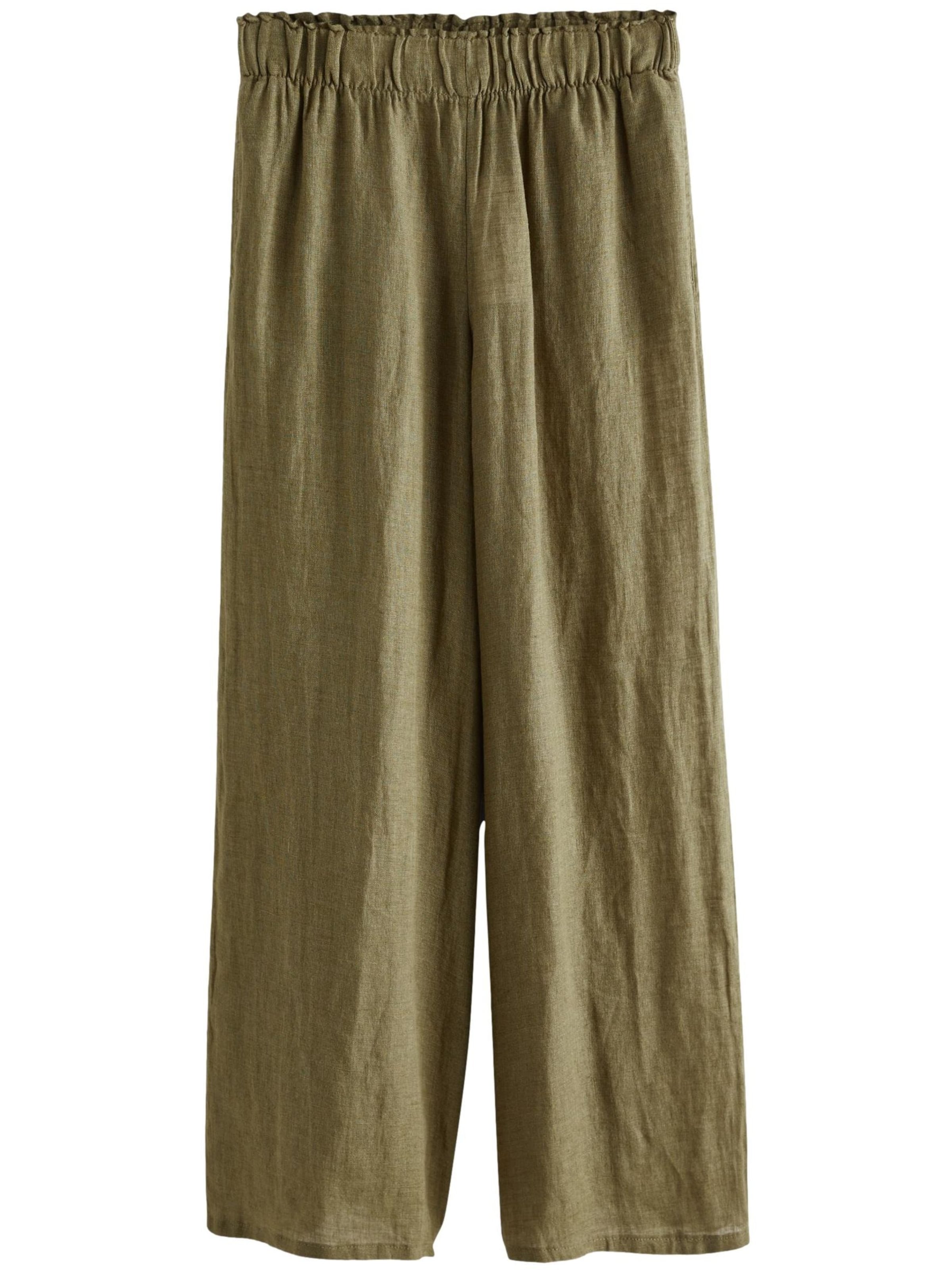 Next Широка кройка Панталон в зелено: отпред