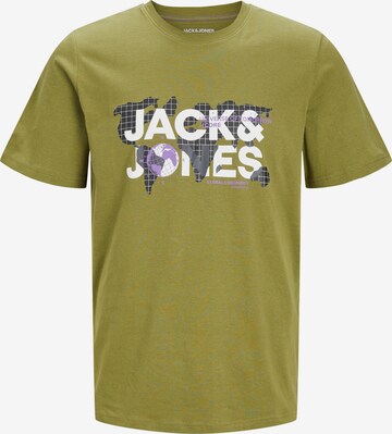 JACK & JONES Μπλουζάκι 'DUST' σε πράσινο: μπροστά