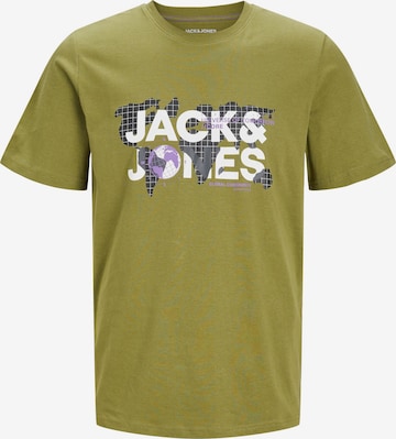 JACK & JONES قميص 'DUST' بلون أخضر: الأمام