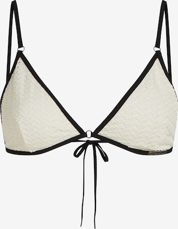 bēšs Karl Lagerfeld Trijstūra formas Bikini augšdaļa: no priekšpuses