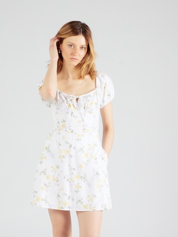 HOLLISTER - Vestido de verão 'SOFIA' em branco: frente