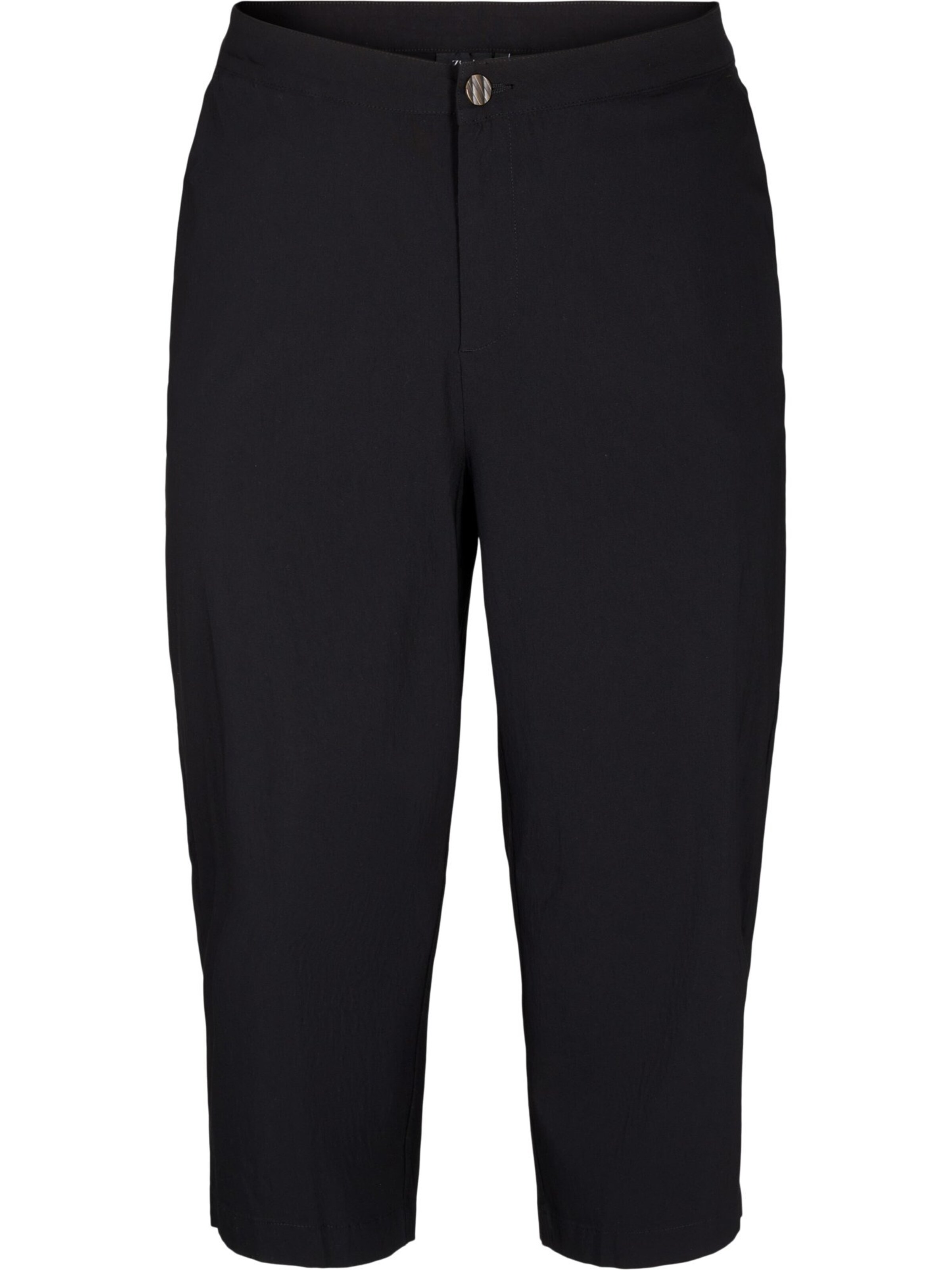 Zizzi Wide leg Trousers 'JEVA' in Black: front