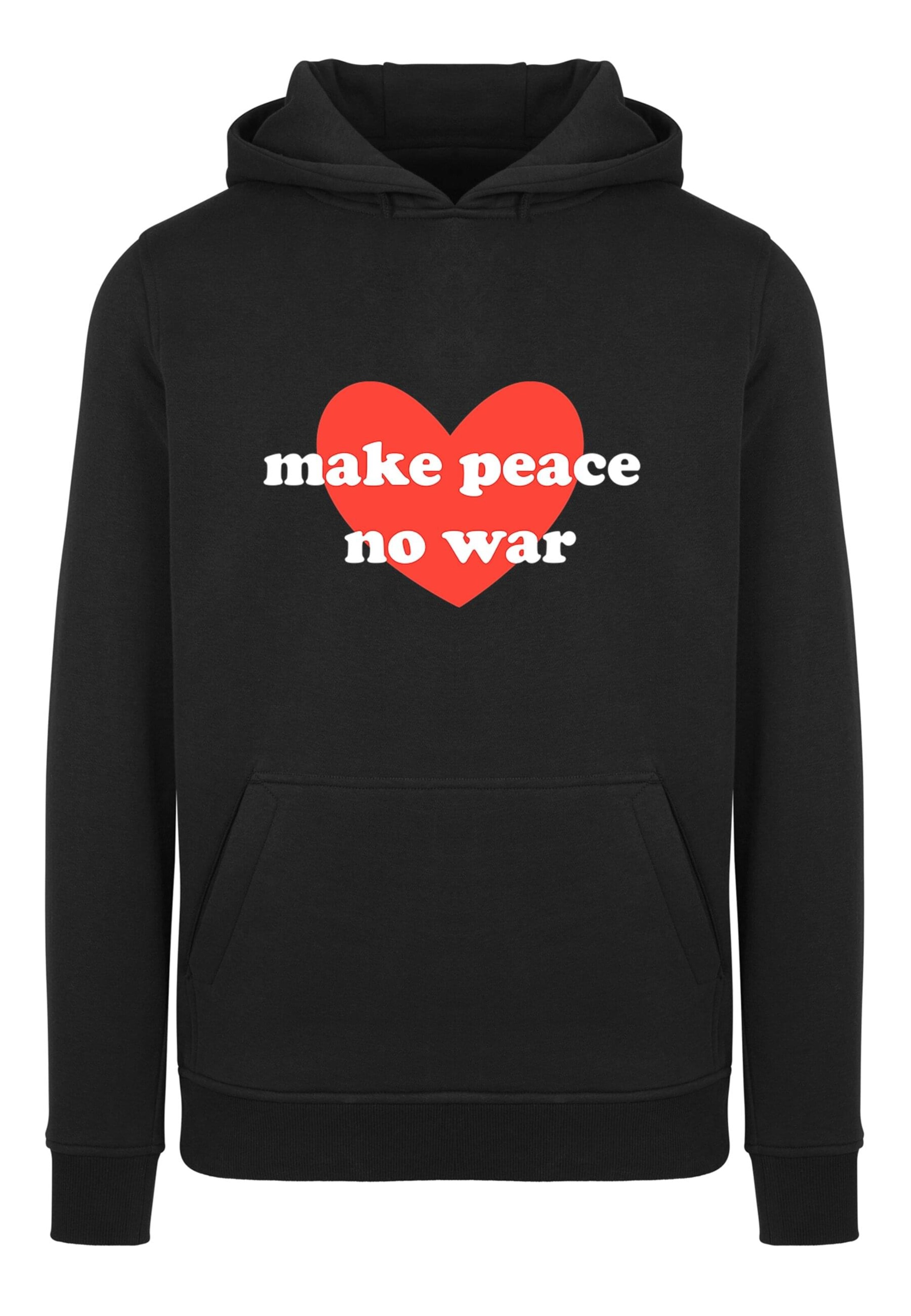 Merchcode Sweatshirt 'Peace' in Black: front