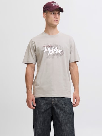 JACK & JONES Póló 'JCOGRID' - kék: elől