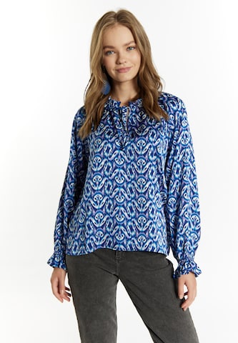 IZIA Blouse in Blue: front