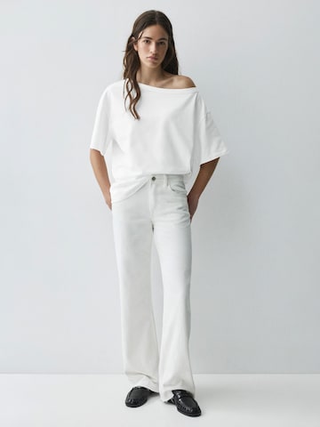 Pull&Bear Тениска в бяло