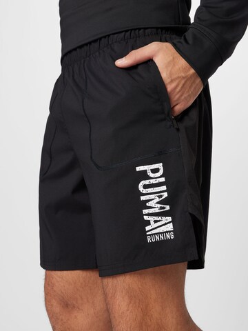 PUMA Regular Sportshorts in Schwarz