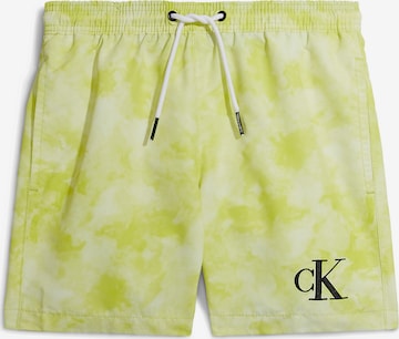 Calvin Klein Swimwear Zwemshorts in Geel: voorkant