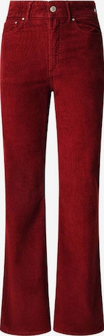 Pepe Jeans Flared Broek 'Corduroy' in Rood: voorkant