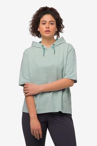 Sweat-shirt Ulla Popken en vert : devant