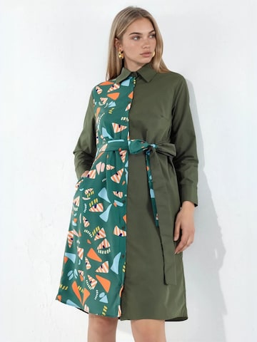 MSN Collection Blousejurk in Groen: voorkant