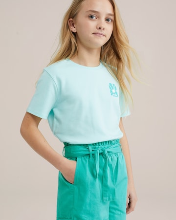 T-Shirt WE Fashion en bleu : devant