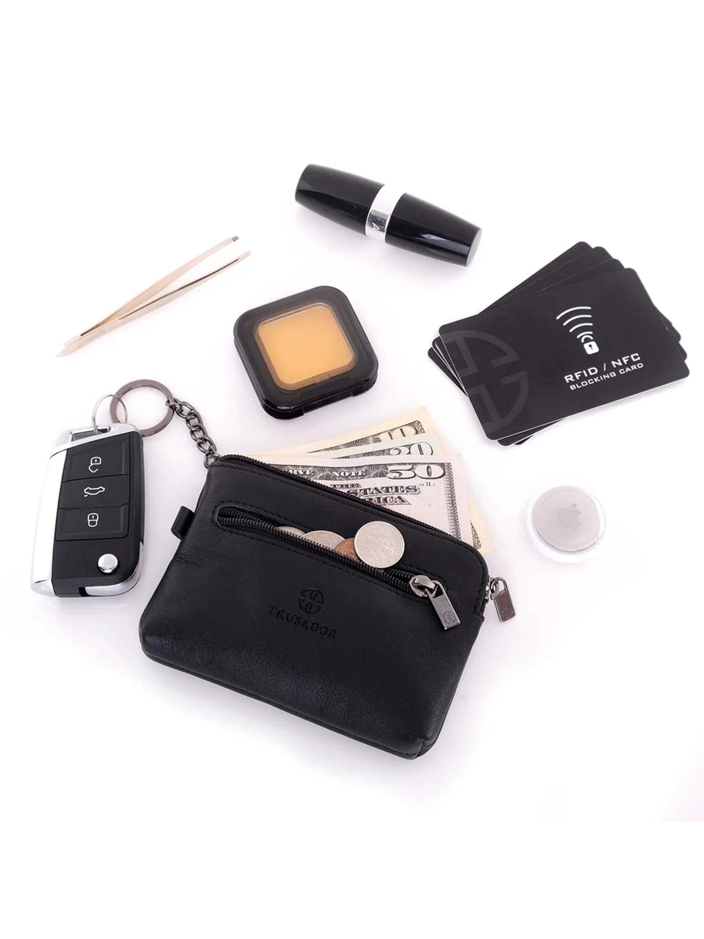 Trusador Key Ring 'Milano' in Black