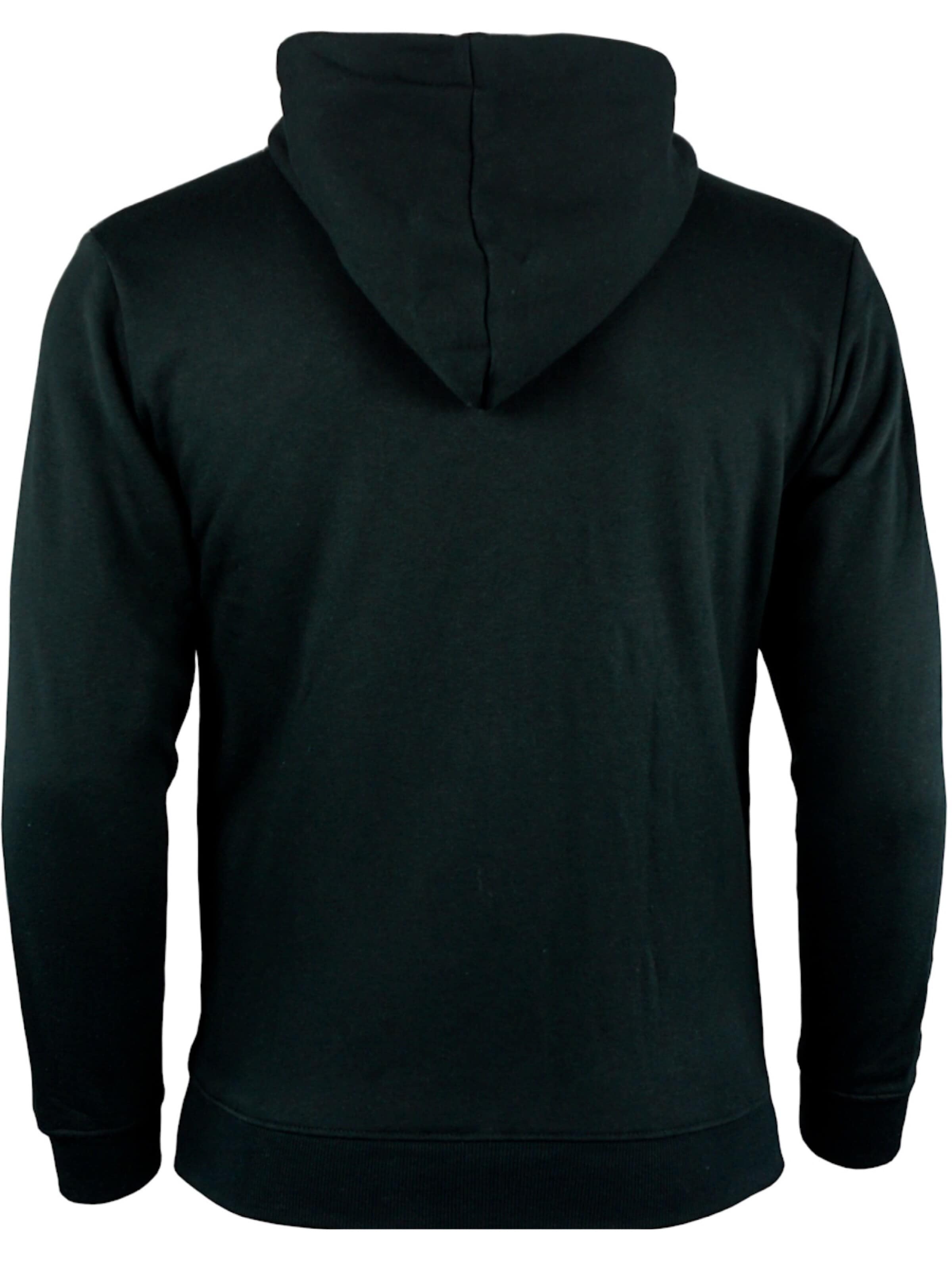 Guggen Mountain Sweatshirt 'Kapuzenpullover H02 Fleece Hoodie' in Zwart: voorkant