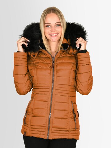 NAVAHOO Winter Jacket in Orange: front