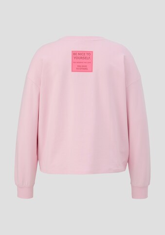 Sweat-shirt QS en rose