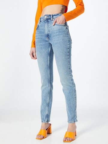 Gina Tricot Slimfit Jeans in Blauw: voorkant