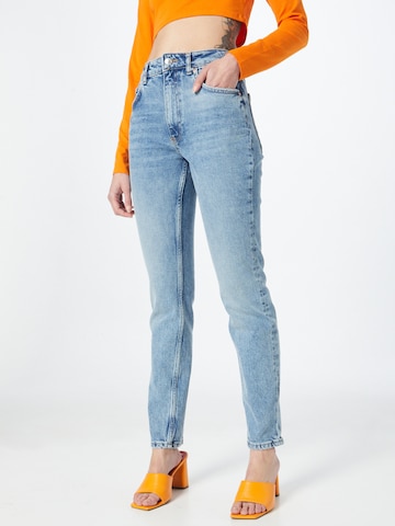 Gina Tricot Slimfit Jeans in Blauw: voorkant