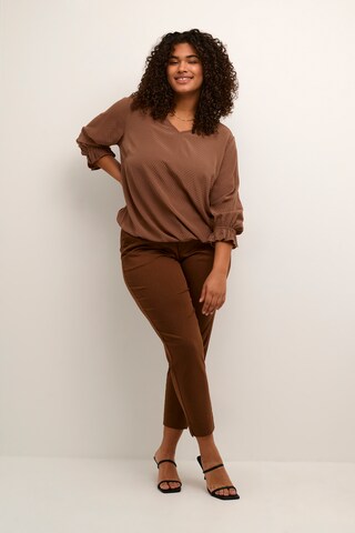 KAFFE CURVE Blouse 'Tina' in Brown