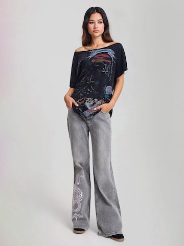 Ed Hardy Μπλουζάκι σε μαύρο: μπροστά