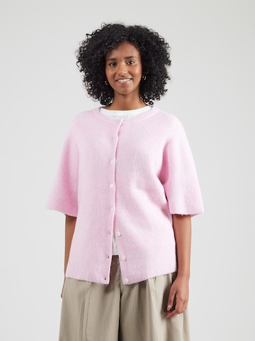 PIECES Curve Kardigan 'PCSILLY' w kolorze fioletowy: przód