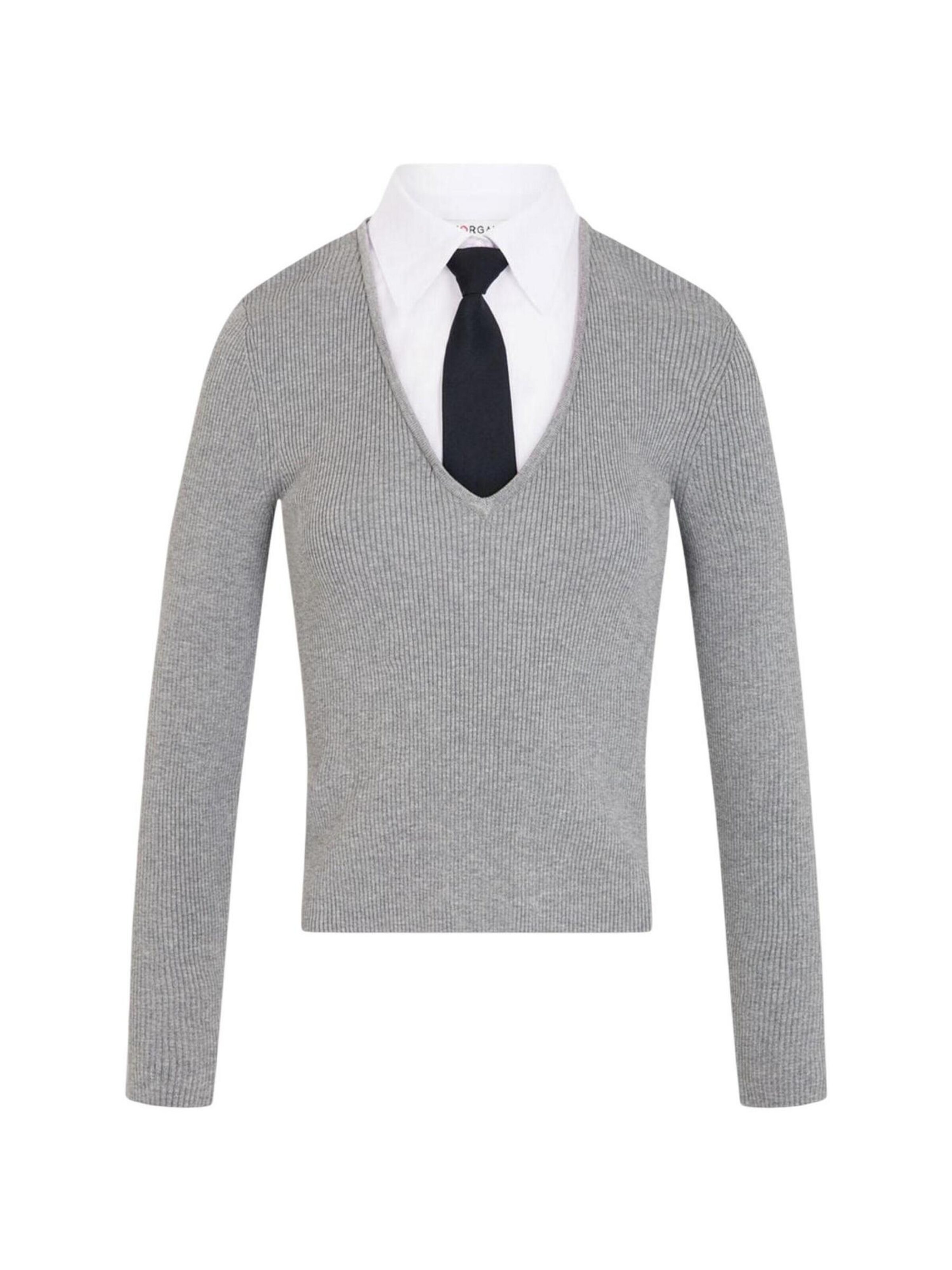 Pullover '252-MCRAVAT' di Morgan De Toi in grigio: frontale