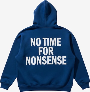 Bluză de molton 'No Time for Nonsense' de la Kleidermafia pe albastru: față