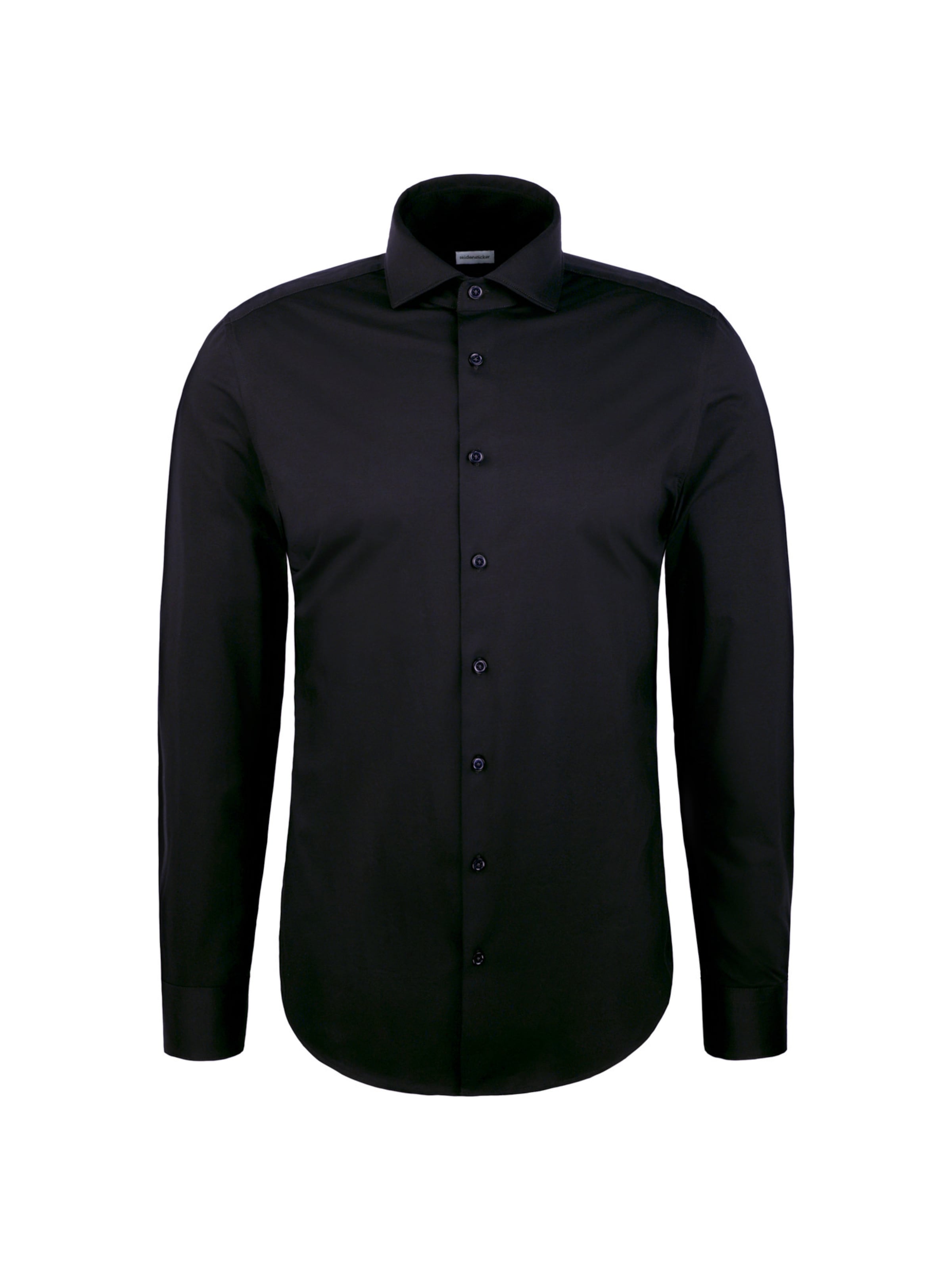 Coupe slim Chemise business 'Schwarze Rose' SEIDENSTICKER en noir : devant