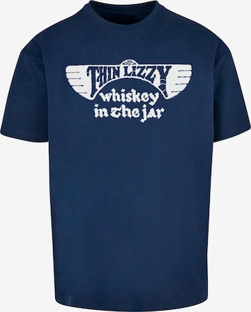 Merchcode Shirt 'Thin Lizzy - Whiskey Amended' in Blauw: voorkant