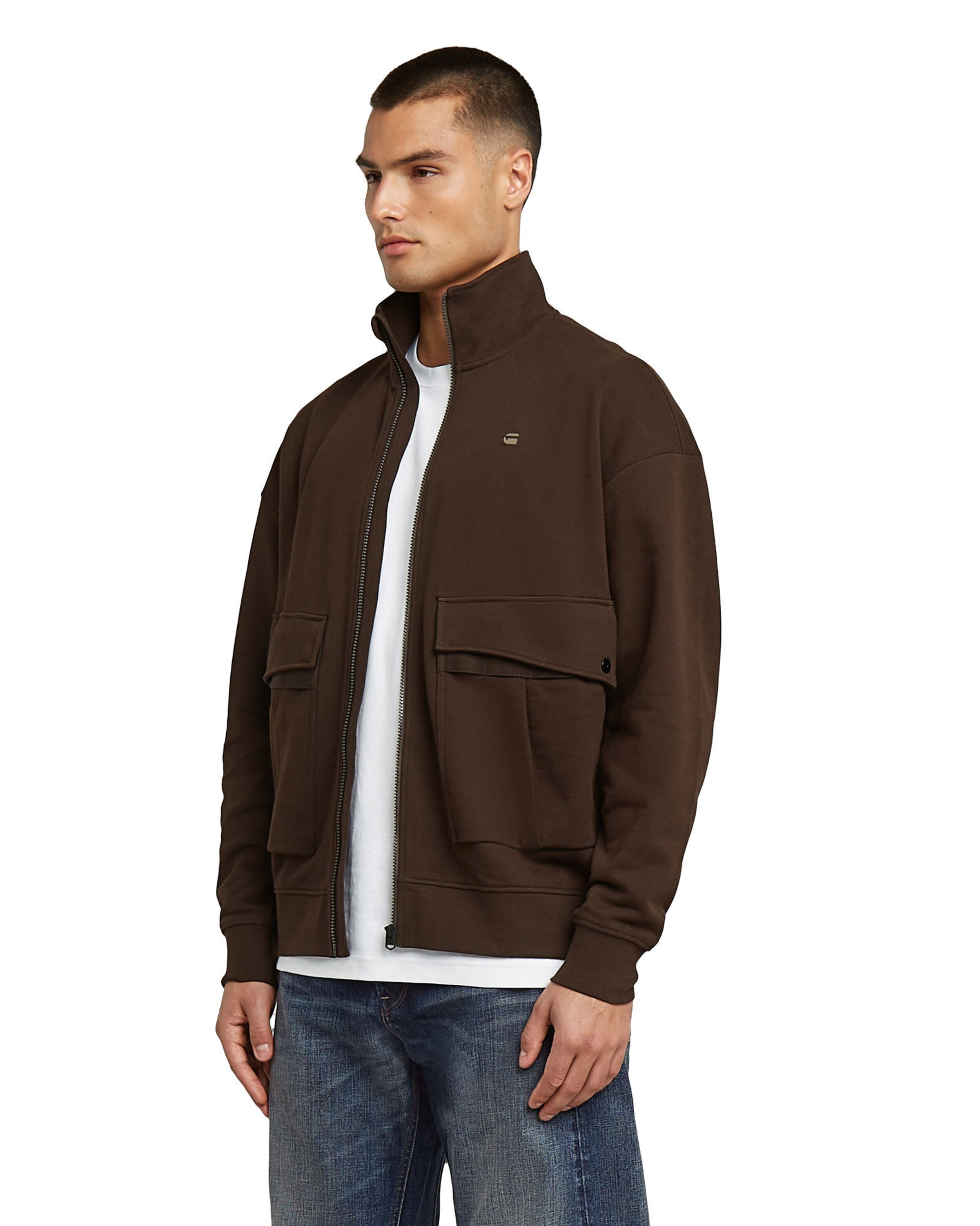 G-STAR Sweatjacke in Braun