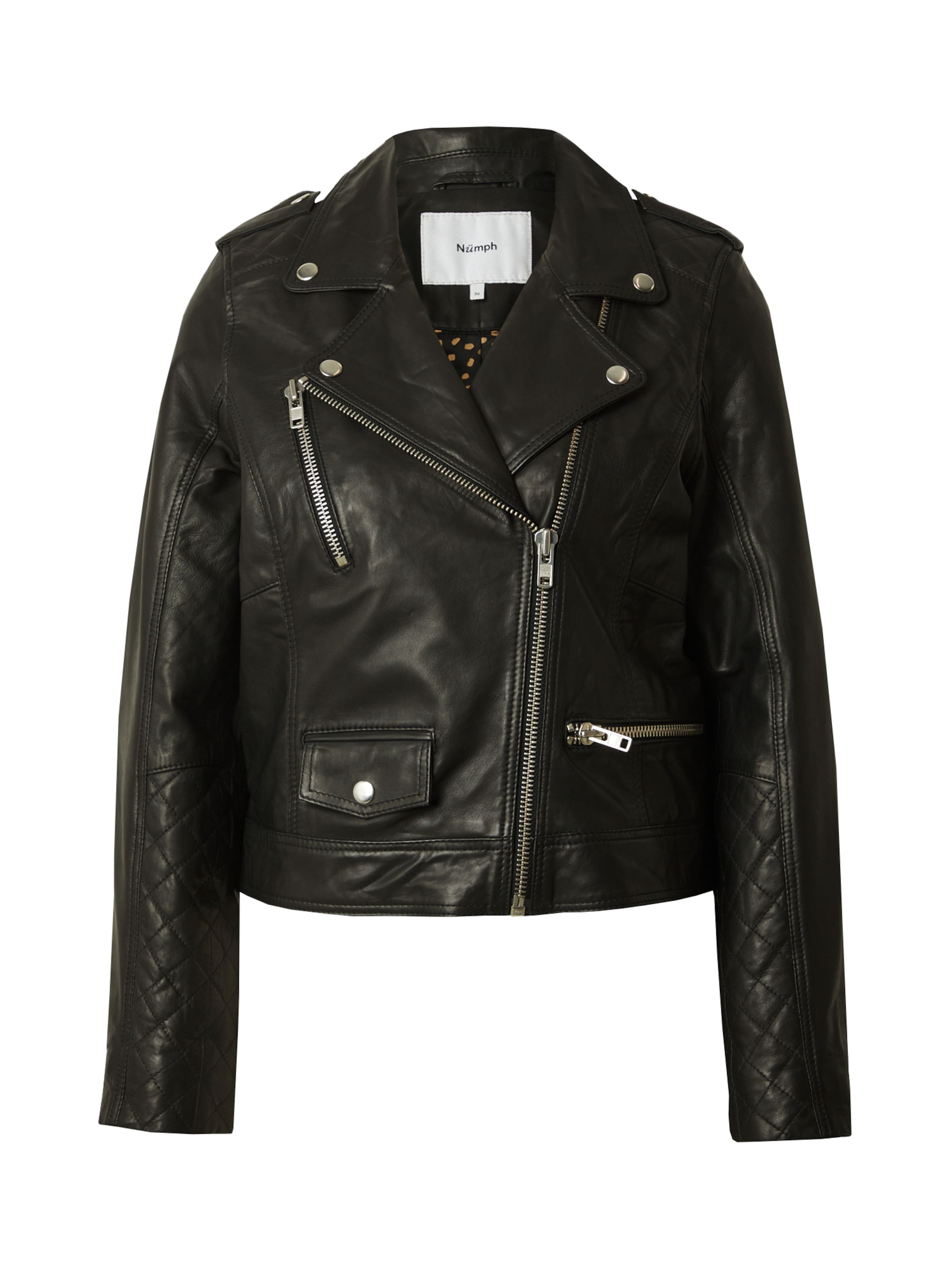 NÜMPH Prehodna jakna 'Zandras' | črna barva: sprednja stran