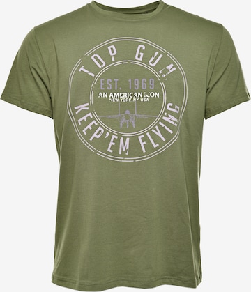 TOP GUN Shirt in Groen: voorkant