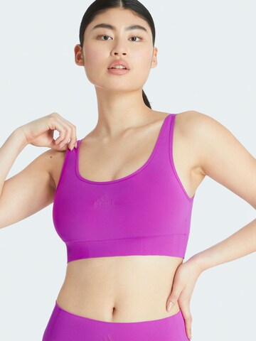 Bustier Soutien-gorge ' SCOOP LOUNGE BRA ' ADIDAS SPORTSWEAR en rose : devant