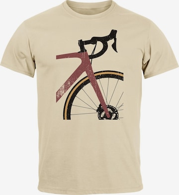 Neverless Shirt 'Rennrad' in Beige: front