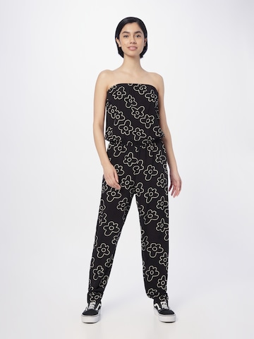 Urban Classics Jumpsuit in Zwart: voorkant