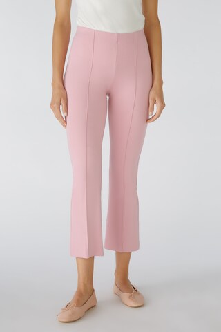 OUI regular Παντελόνι με τσάκιση σε ροζ: μπροστά