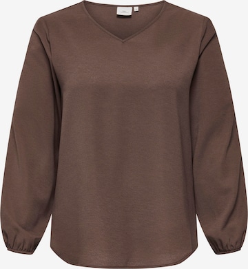Camicia da donna 'CARVICA' di ONLY Carmakoma in marrone: frontale