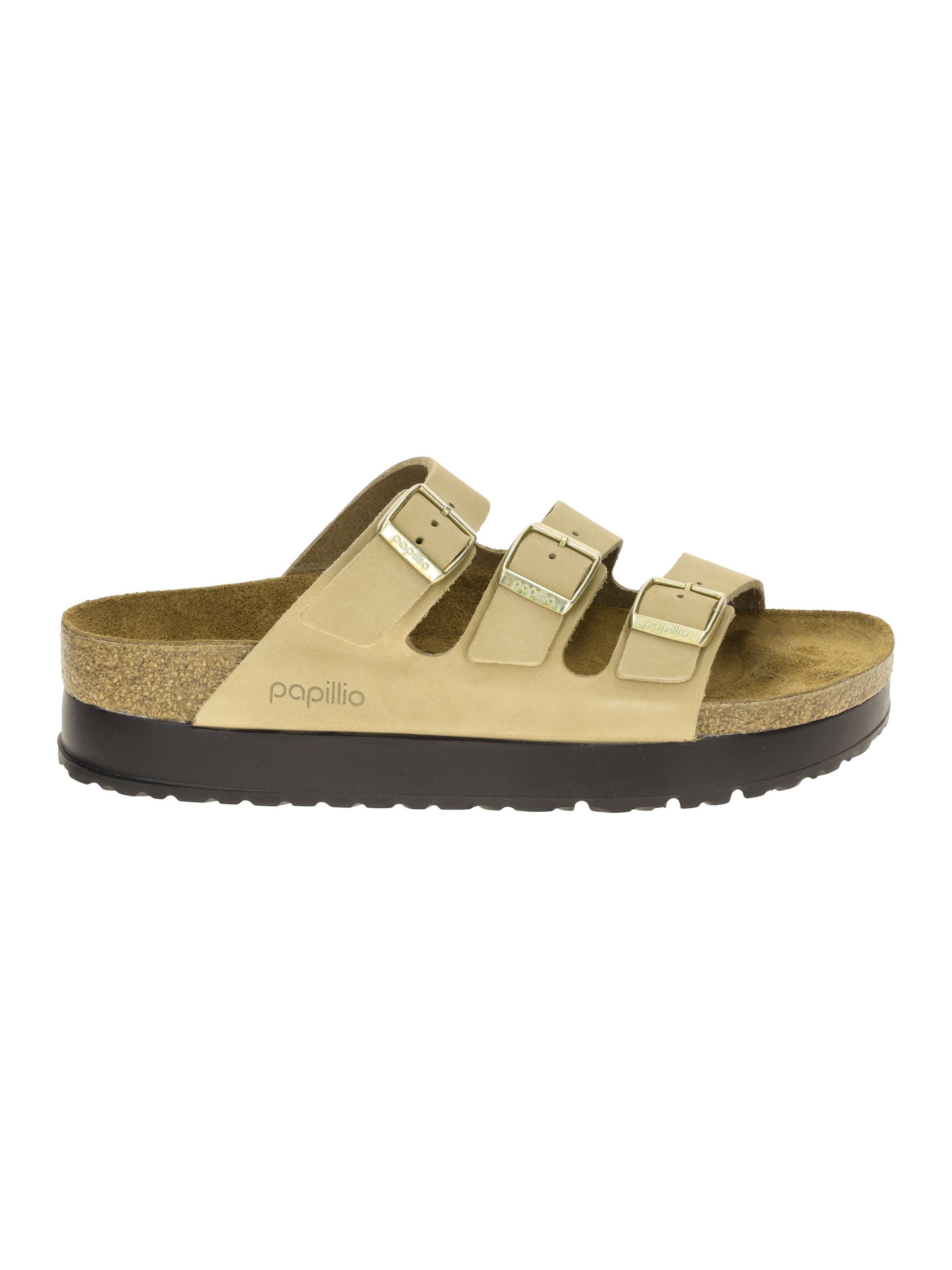 BIRKENSTOCK Pantolette 'Papillio Florida' in Beige
