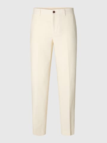 SELECTED Regular Trousers with creases in Beige