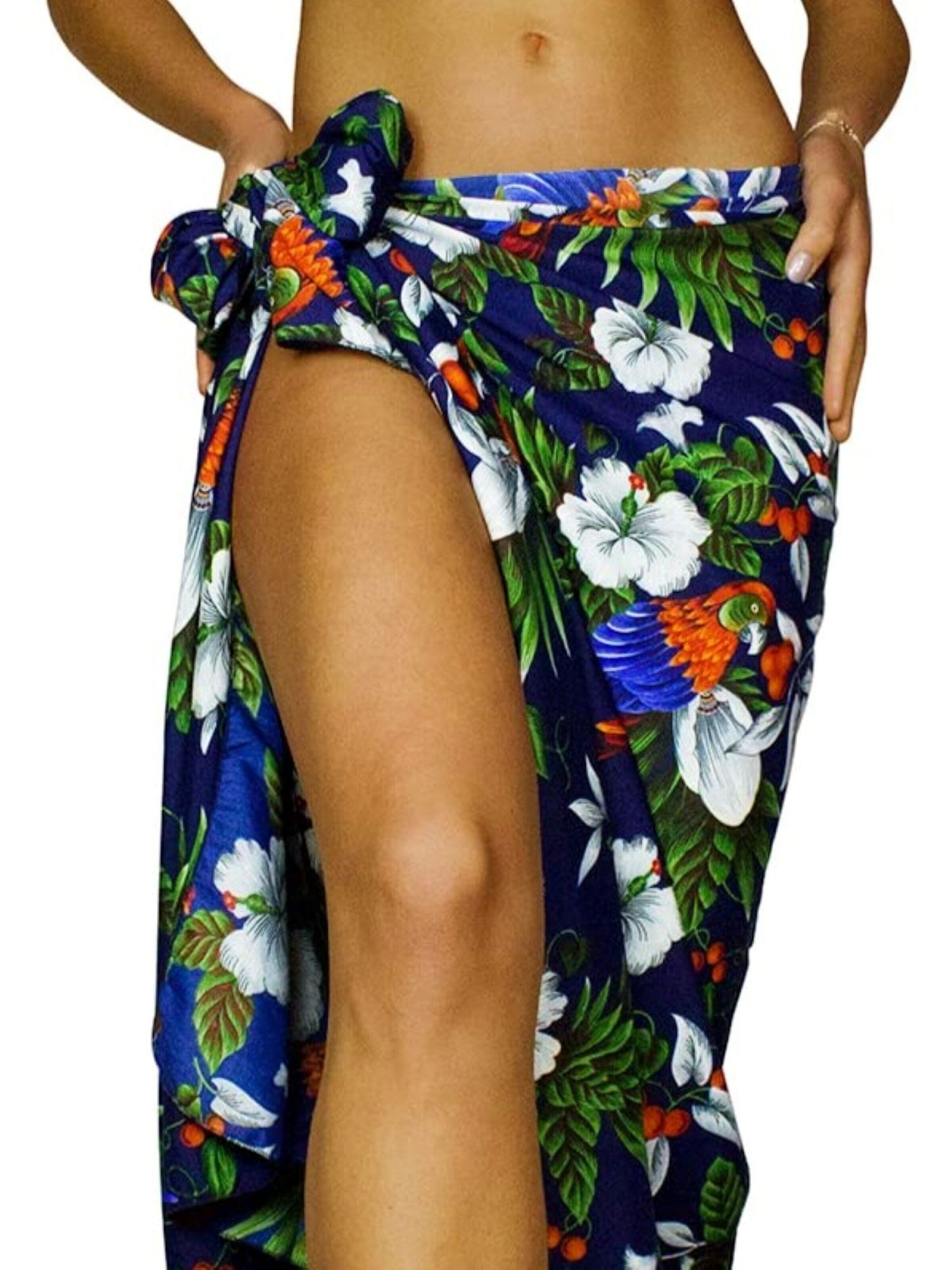 King Kameha Strandlaken 'Cherryparrot' in Blauw