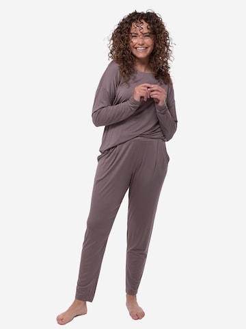 Mey Pyjama 'Pure Chic' in Braun